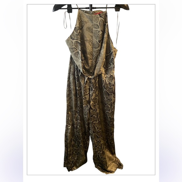 Jennifer Lopez Snake Print Jumpsuit Size Large - Picture 2 of 9